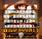  正版MG游戏热辣财富指南：老玩家私藏的爆分技巧全公开（正版MG游戏热辣财富指南）